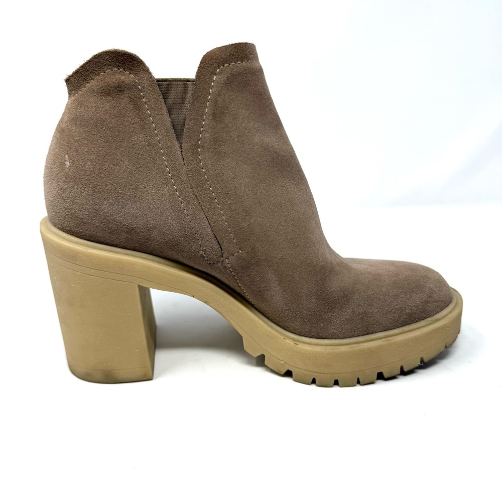 Dolce Vita Cashe H2O Taupe Suede Lug Sole Ankle Platform Boots 8.5 Waterproof - Picture 11 of 16